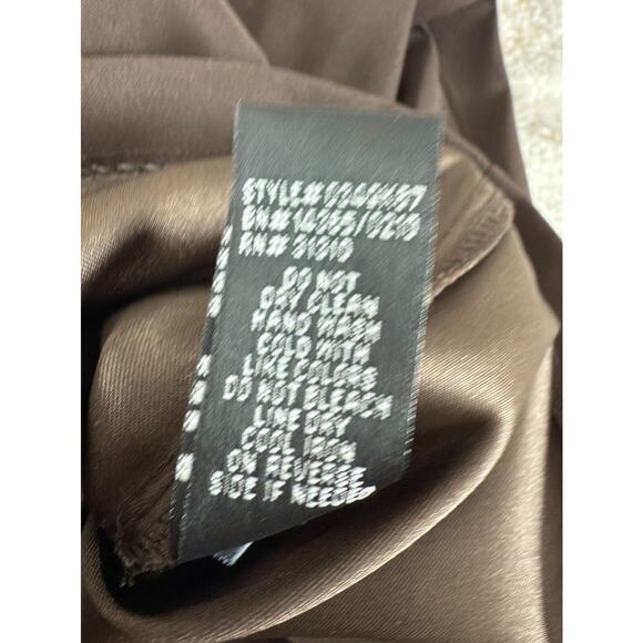 AB Studio Size 6 Beaded Sleeveless Mini Shift Dress Brown ZIp Casual Round Neck - Picture 9 of 10